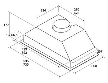 Встраиваемая вытяжка Jet air LUX GR A 52