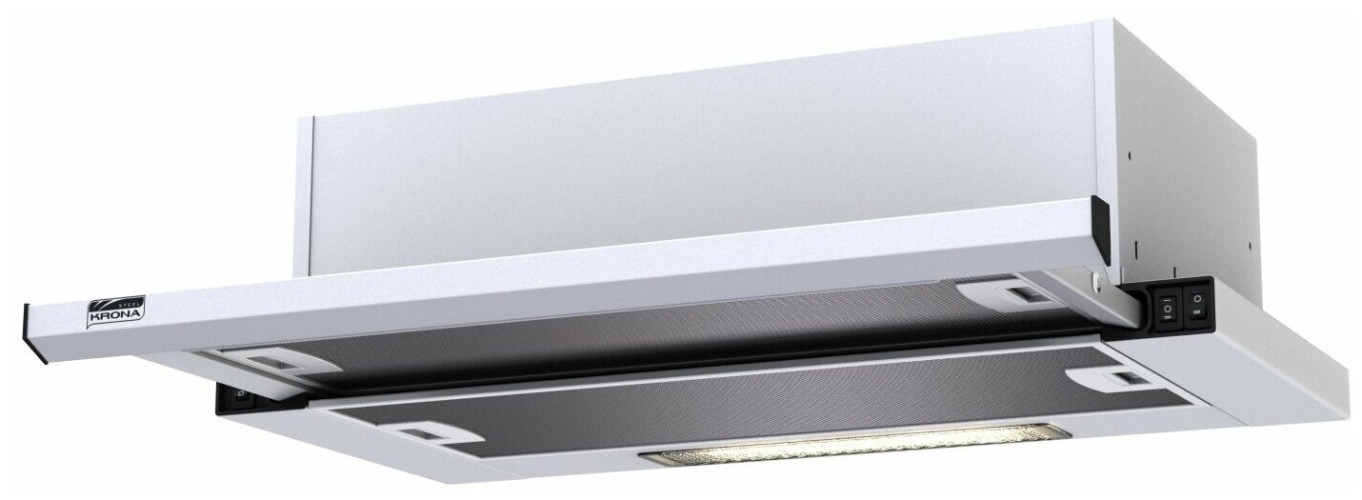 Встраиваемая вытяжка Krona Kamilla Slim 600 Ivory 2 мотора