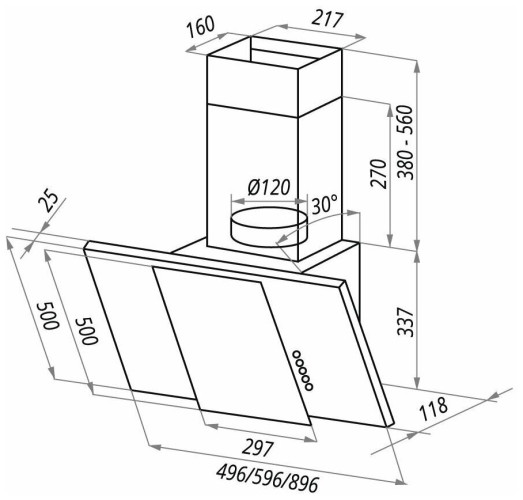 Кухонная вытяжка MAUNFELD IRWELL GS 50
