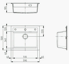 Кухонная мойка Alveus Atrox 30 Arctic-G11 белый 1131991