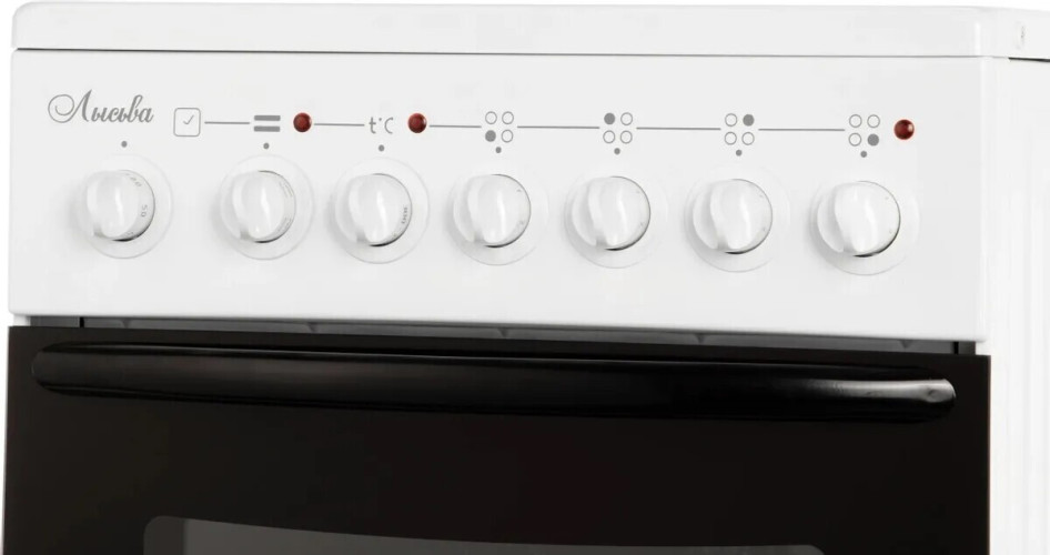 Электрическая плита Лысьва EF4006MK00 ЭПС 43р4 МС белый ветка дерева В