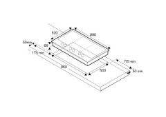 Газовая варочная панель Bertazzoni PM365S0X