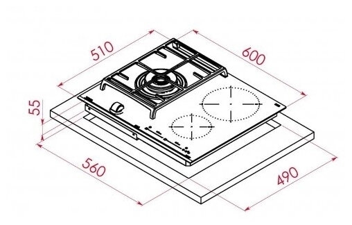 Комбинированная варочная панель Teka Hybrid JZC 63312 ABN Black