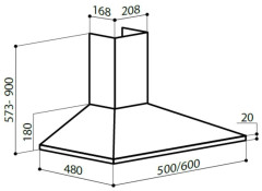 Кухонная вытяжка Lex Basic 500 Inox