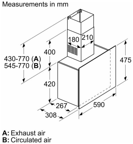 Кухонная вытяжка Bosch DWF65AJ60T