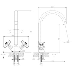 Смеситель для кухни Rossinka Z02-71
