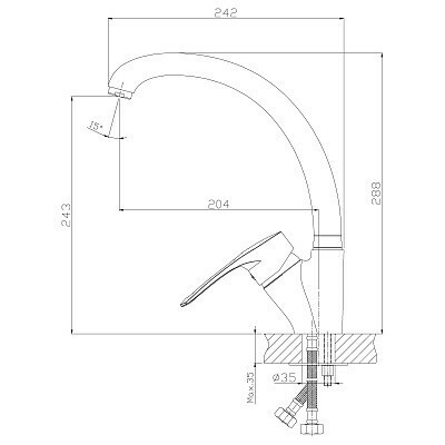 Смеситель для кухни Rossinka T40-23