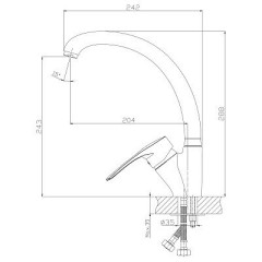 Смеситель для кухни Rossinka T40-23