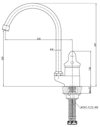 Смеситель для кухни Kaiser Athlete 19044-1Br