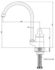 Смеситель для кухни Kaiser Athlete 19044-1Br