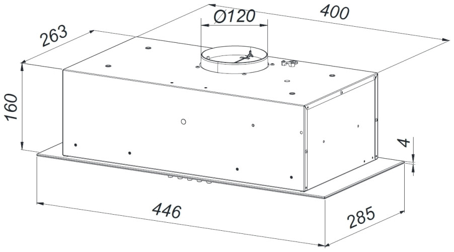 Встраиваемая вытяжка Weissgauff Aura 450 OW