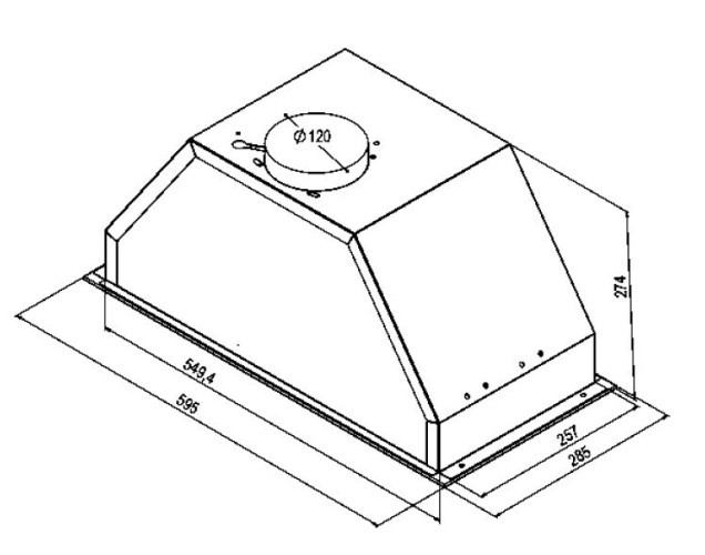 Встраиваемая вытяжка Weissgauff Aviator 600 PB
