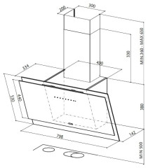 Кухонная вытяжка Faber Black Tie BRS BK A80