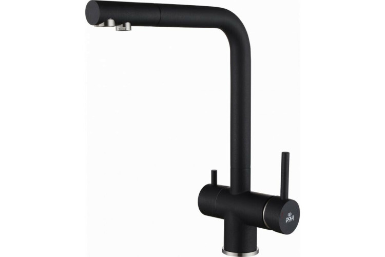 Смеситель для кухни Paulmark SKALEN черный металлик