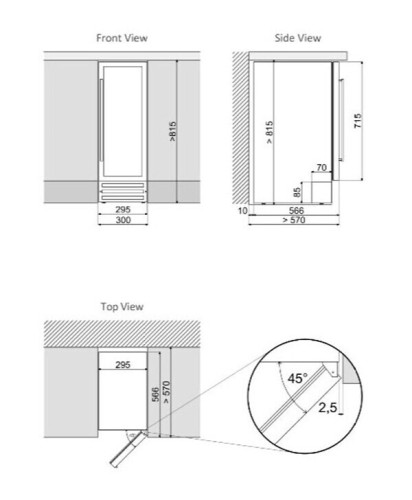 Встраиваемый винный шкаф Dunavox DAB-48.125SS