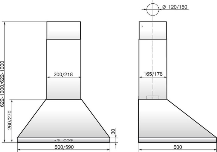 Кухонная вытяжка Elikor Вента 50Н-430-К3Д нержавеющая сталь