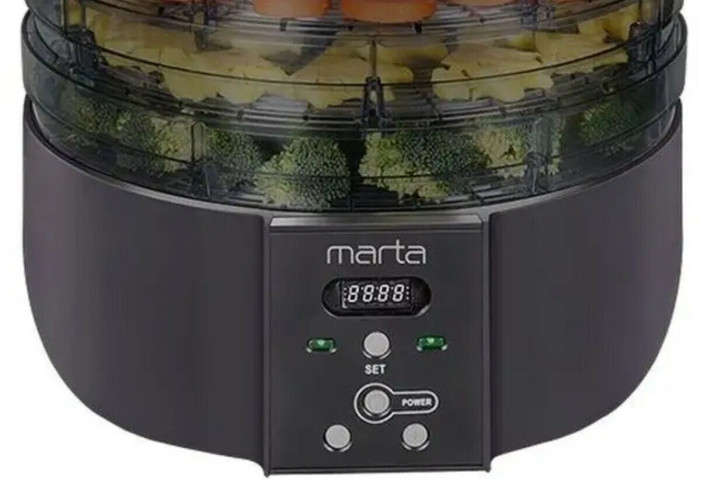 Сушилка для овощей и фруктов Marta MT-FD1886A черный жемчуг