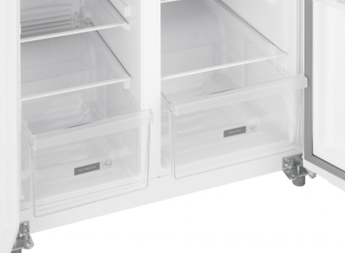 Холодильник Weissgauff WSBS 500 White Rock Glass