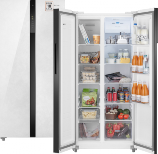 Холодильник Weissgauff WSBS 500 White Rock Glass