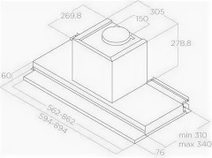 Встраиваемая вытяжка Elica BOXIN DRY IX A 60