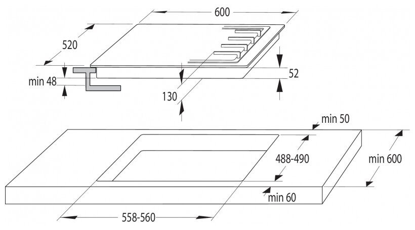 Газовая варочная панель Gorenje G 640 EW