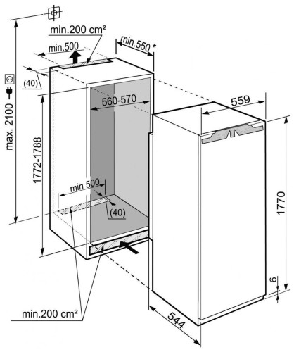 Встраиваемый холодильник Liebherr IRBSe 5120