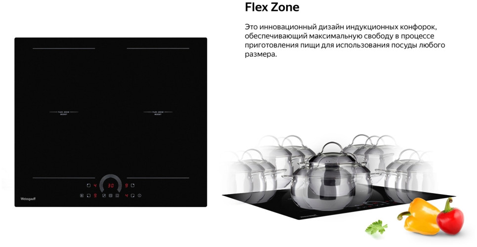 Индукционная варочная панель WEISSGAUFF HI 642 BFZC