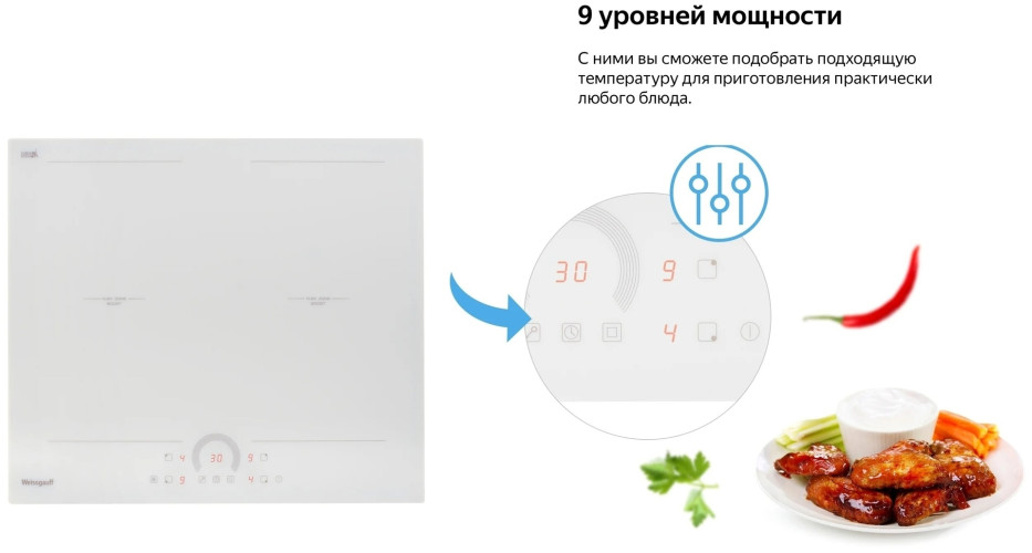 Индукционная варочная панель WEISSGAUFF HI 642 BFZC