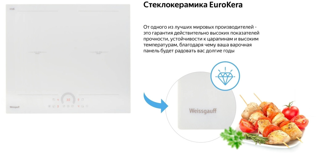 Индукционная варочная панель WEISSGAUFF HI 642 BFZC