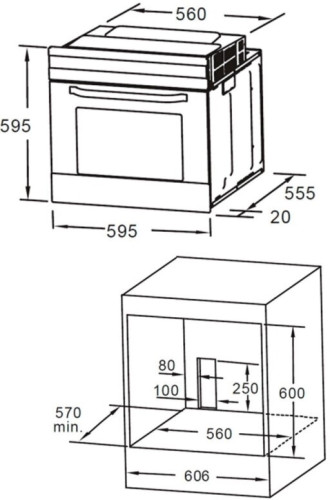 Газовый духовой шкаф MAUNFELD MOGM703W