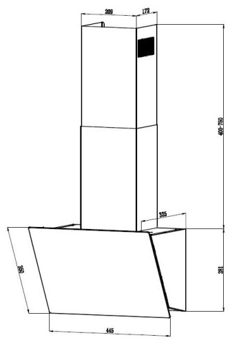 Кухонная вытяжка Hebermann HBKH 45 6 B