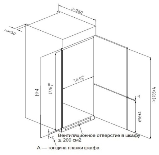 Встраиваемый холодильник Kuppersberg NBM 17863