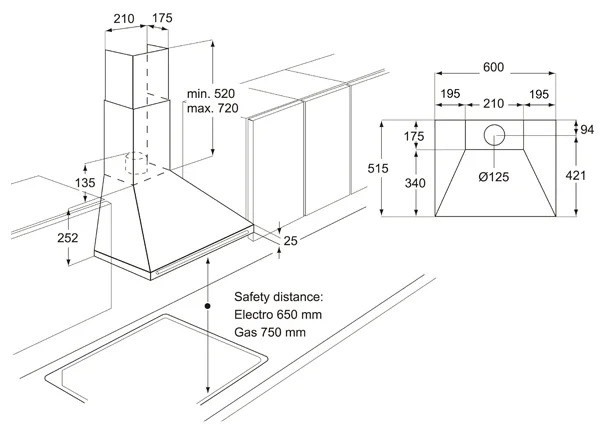 Кухонная вытяжка Electrolux EFC 60441 OR