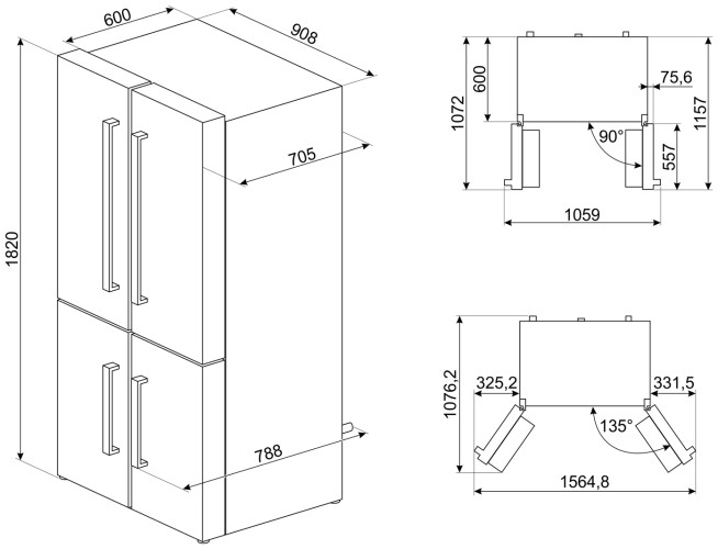 Холодильник Smeg FQ60XDAIF