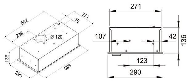 Встраиваемая вытяжка Maunfeld Crosby Rocky 55 черное стекло