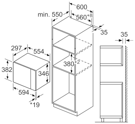 Встраиваемая микроволновая печь Bosch BFL 524MS0