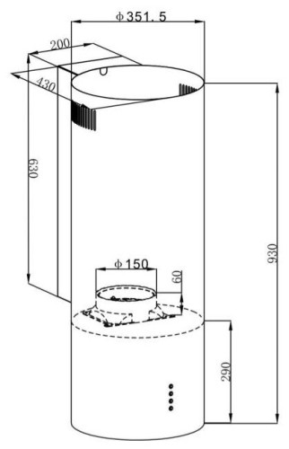 Кухонная вытяжка MAUNFELD Lee Wall 39 черный