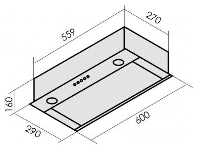 Встраиваемая вытяжка MBS Monstera 160 White