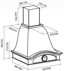 Кухонная вытяжка Lex PALERMO 900 white
