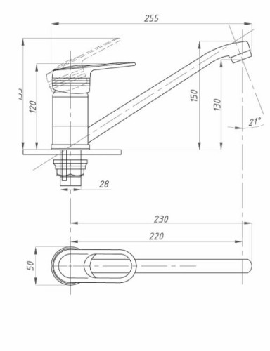 Смеситель для кухни Fauzt FZs-805-130