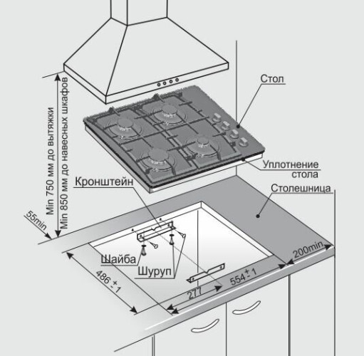 Газовая варочная панель GEFEST СВН 2230 К6