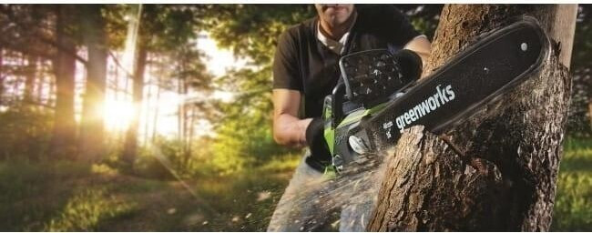 Аккумуляторная цепная пила GreenWorks GD40CS18K4 2005807UB
