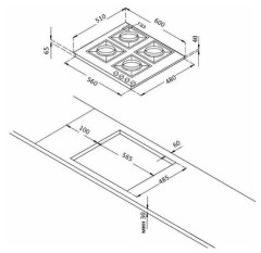 Газовая варочная панель Korting HG 630 CTSN