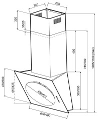 Кухонная вытяжка Krona Fina 600 white PB