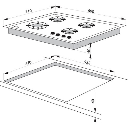 Газовая варочная панель Hansa BHKW 61111