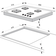 Газовая варочная панель Hansa BHKW 61111