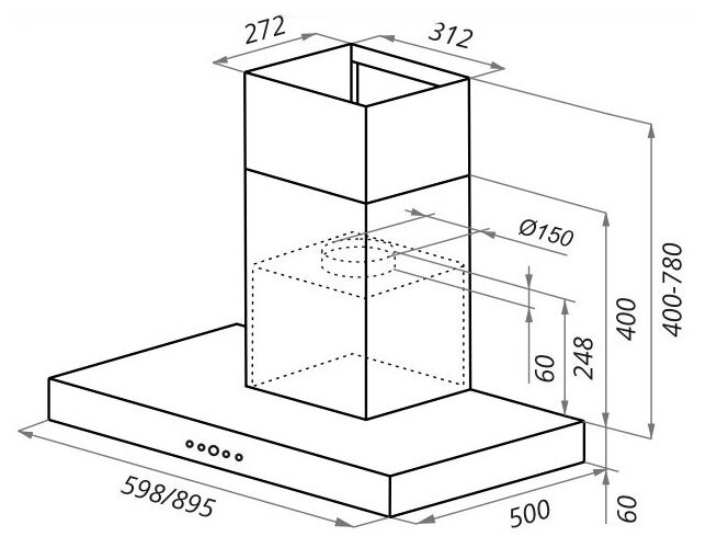 Кухонная вытяжка MAUNFELD NORFOLK 60