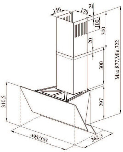 Кухонная вытяжка Darina Slide G500Gr