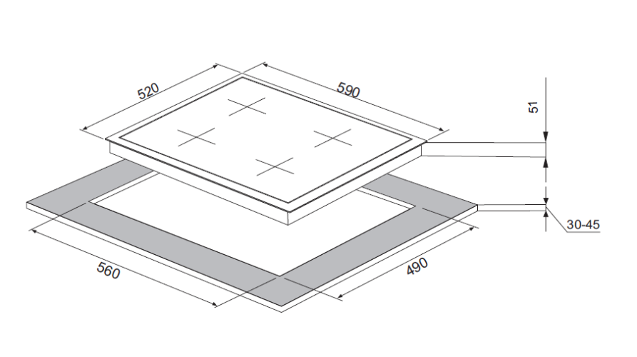 Газовая варочная панель Monsher MGG 67 RN Bronze