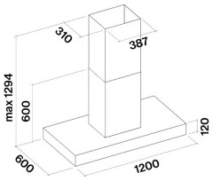 Кухонная вытяжка Falmec Line Pro 120 CLPI20 E3P2 ZZZI410F